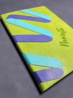 A5 Notebook with Patched PU + colored changing PU