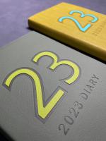 A5 Notebook with Patched PU + colored changing PU