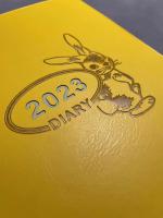 A5 notebook with colored changing PU + deepened colored PU